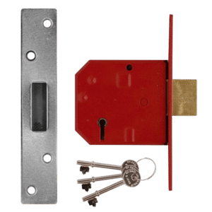 UNION 2134E BS 5 Lever Deadlock - 80mm SC KD Visi