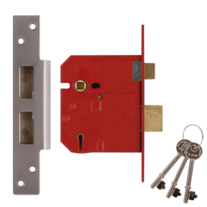 UNION 2234E BS 5 Lever Sashlock - 80mm SC KD Visi