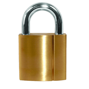 EVVA Brass Open Shackle Padlock Body - 47mm