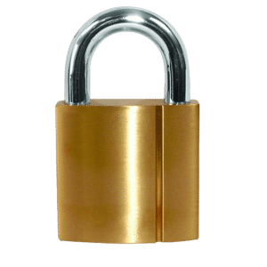EVVA Brass Open Shackle Padlock Body - 55mm