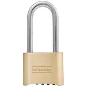 MASTER LOCK 175 Brass Open Shackle Combination Padlock - KD Long Shackle Visi