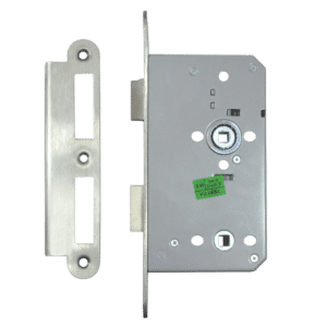 Briton 5430 DIN Standard Mortice Bathroom Lock - 60mm SS Radius Boxed