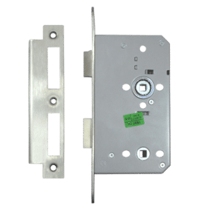 Briton 5430 DIN Standard Mortice Bathroom Lock - 60mm SS Square Boxed