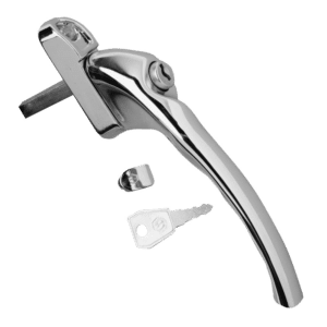 HOPPE UPVC Espag Handle Cranked - LH - Silver