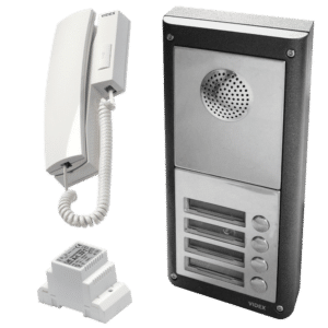 VIDEX 4K Series Surface Mounted Audio Kit c/w 3011 Handset - 4 Way