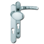 HOPPE  Atlanta UPVC Lever / Moveable Pad Door Furniture 77G/3831N/1710 - 92mm Centres Silver