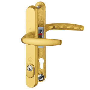 HOPPE Atlanta TS007 (2 Star) Door Furniture PAS24 92mm Centres 215mm Screw Centres - Gold (Suits 70mm Thick Door)