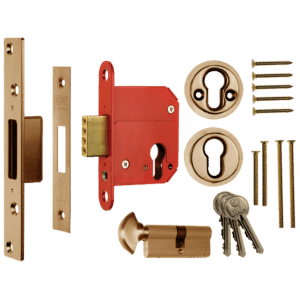 ERA 333 Fortress BS Euro Keyless Egress Key & Turn Deadlock With Cylinder - 76mm PB Boxed