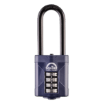 SQUIRE CP50 Series 50mm Steel Shackle Combination Padlock - CP50/2.5 64mm Long Shackle Visi