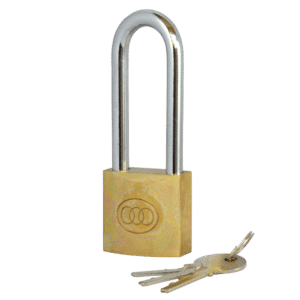 Tricircle 26 Series Brass Long Shackle Padlocks - 50mm KD Boxed