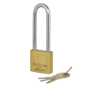 Tricircle 26 Series Brass Long Shackle Padlocks - 38mm KD Boxed