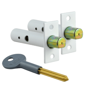 YALE PM444 Door Security Rack Bolt - 60mm WH 2 Bolts 1 Key Visi