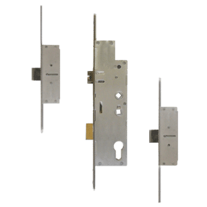 FULLEX Crimebeater 20mm Lever Operated Latch & Deadbolt Twin Spindle - 2 Dead Bolt - 45/92-62 - 20mm Radius Faceplate