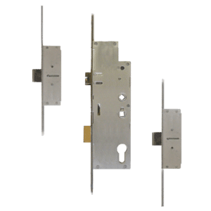 FULLEX Crimebeater 20mm Lever Operated Latch & Deadbolt Twin Spindle - 2 Dead Bolt - 55/92-62 - 20mm Radius Faceplate