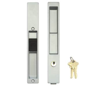 ADAMS RITE 4100 Series Flush Handle Set - 4190 Silver (With Cylinder)