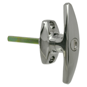 L&F 1638 Large `T` Garage Door Handle - CP 8mm x 70mm Spindle