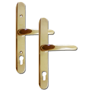 YALE UPVC Lever Door Furniture - Retro - 92mm Centres GOLD Visi