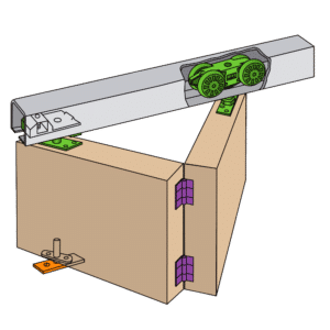 HENDERSON Husky Folding Track Sliding Door Gear - 2400mm