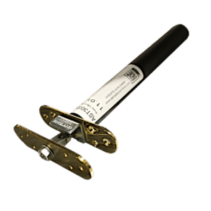ASTRA 3003 Concealed Door Closer - Radius Plate Brass