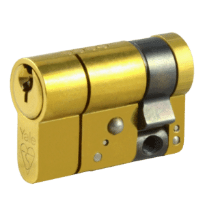 YALE Snap Resistant Euro Half Cylinder - 45mm (35/10) KD PB Visi