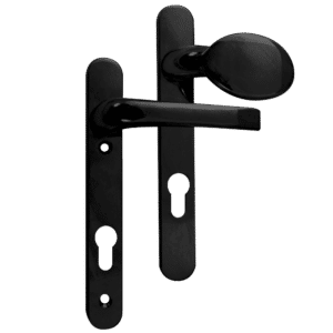 ASEC 92 Lever/Pad UPVC Furniture - 220mm Backplate - Black