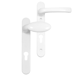 MILA Prolinea 92 Lever/Pad UPVC Furniture - 220mm Backplate - White