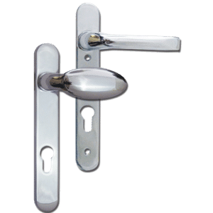 MILA Prolinea 92 Lever/Pad UPVC Furniture - 220mm Backplate - Chrome