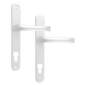 MILA Prolinea 92 Lever/Lever UPVC Furniture - 240mm Backplate - White