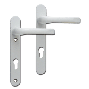 MILA Prolinea 92 Lever/Lever UPVC Furniture - 220mm Backplate - White