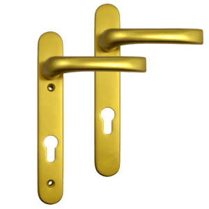 MILA Prolinea 92 Lever/Lever UPVC Furniture - 220mm Backplate - Gold