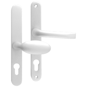 MILA Prolinea 92/62 Offset Lever/Pad UPVC Furniture - 240mm Backplate - White