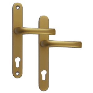 MILA Prolinea 92 Lever/Lever UPVC Furniture - 240mm Backplate - Gold