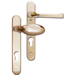 MILA Prolinea 92 Lever/Pad UPVC Furniture - 220mm Backplate - Gold