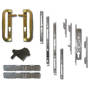 MILA Fearless Complete Patio Lock Door Kit - Gold