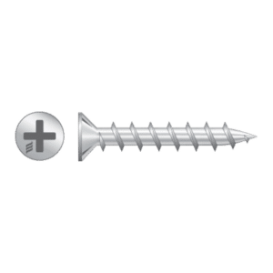 RAPIERSTAR Sharp Point Screws For Non-Reinforced UPVC - Countersunk - 4.8mm x 25mm - ZP (Qty 1000)
