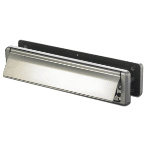 FAB & FIX Nu-Mail UPVC Letter Box 20-40 - 310mm Wide - Satin Silver