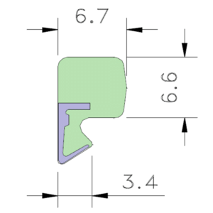 AQUAMAC 63 Draught Strip Seal - 63W White (3.5mm - 5.4mm)