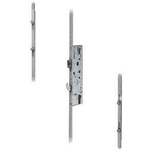 DOORMASTER Universal Lever Operated Latch & Hook - 2 Adjustable Rollers 2 Mushroom (UPVC Door) - 35/92