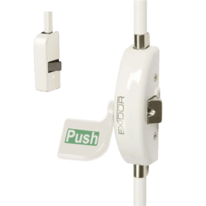 EXIDOR 523 3 Point Horizontal Pullman UPVC Door Panic Bolt - Pad - White