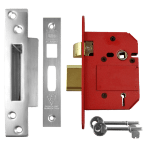 UNION J2200 StrongBOLT BS 5 Lever Sashlock - 75mm SC KD Visi
