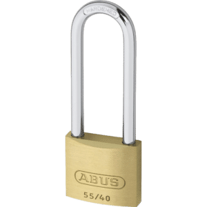 ABUS 55 Series Brass Long Shackle Padlock - 38mm KA (5402) 55/40HB63 Boxed