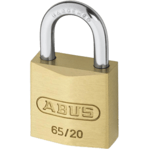 ABUS 65 Series Brass Open Shackle Padlock - 20mm Twin Pack 65/20 Visi