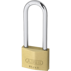 ABUS 65 Series Brass Long Shackle Padlock - 30mm KD 60mm Shackle 65/30HB60 Visi