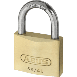ABUS 65 Series Brass Open Stainless Steel Shackle Padlock - 40mm Pack 65IB/40 Visi