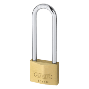 ABUS 65 Series Brass Long Shackle Padlock - 30mm KD 70mm Brass Shackle 65MB/30HB70 Visi