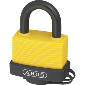 ABUS 70AL Series Aluminium Open Shackle Padlock - 53mm Yellow KA (6401) 70AL Boxed
