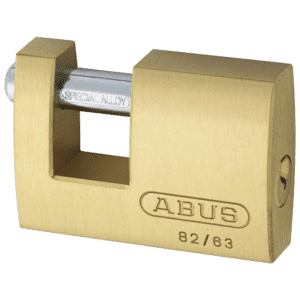 ABUS 82 Series Brass Sliding Shackle Shutter Padlock - 63mm KD 82/63 Visi