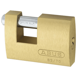 ABUS 82 Series Brass Sliding Shackle Shutter Padlock - 70mm KA (8514) 82/70 Boxed