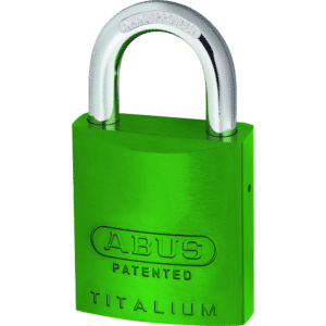 ABUS 83AL Series Colour Coded Aluminium Open Shackle Padlock Without Cylinder - 40mm Green 83AL/40 Boxed