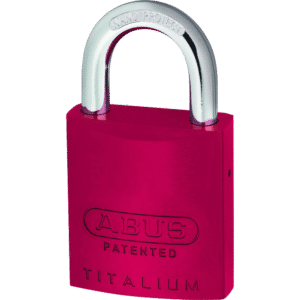 ABUS 83AL Series Colour Coded Aluminium Open Shackle Padlock Without Cylinder - 40mm Red 83AL/40 Boxed